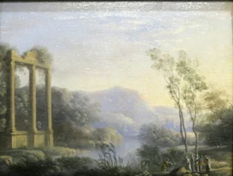 Paysage avec Moïse sauvé des eaux